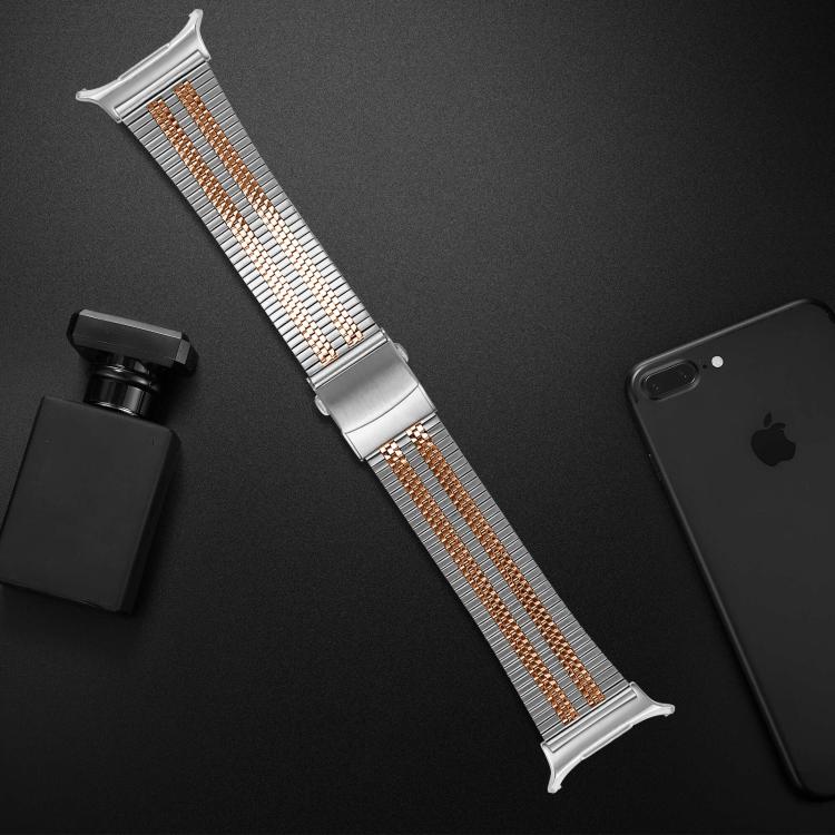 For Samsung Galaxy Watch Ultra 47mm / Ultra 2025 Turtle Buckle Five Beads Stainless Steel Watch Band