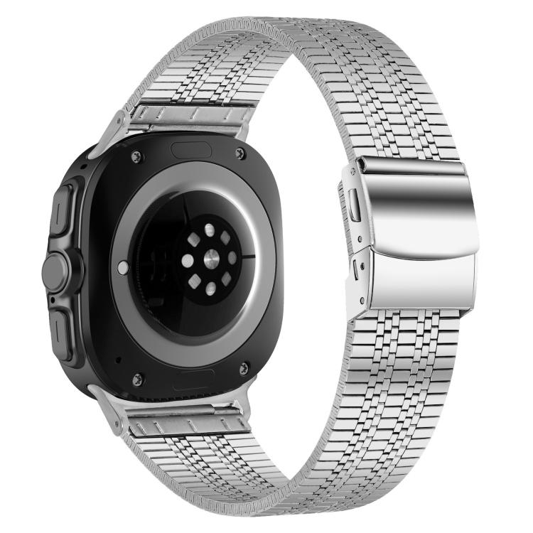 For Samsung Galaxy Watch Ultra 47mm / Ultra 2025 Turtle Buckle Five Beads Stainless Steel Watch Band