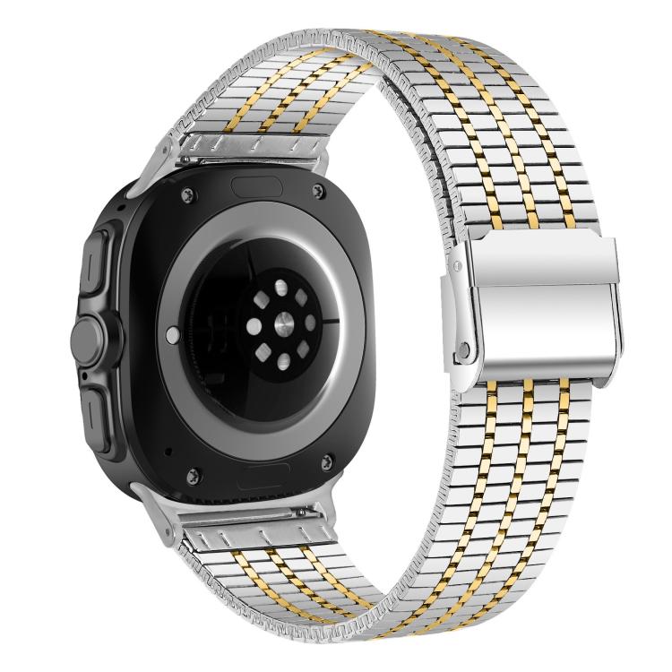 For Samsung Galaxy Watch Ultra 47mm / Ultra 2025 Seven Beads Buckle Stainless Steel Watch Band