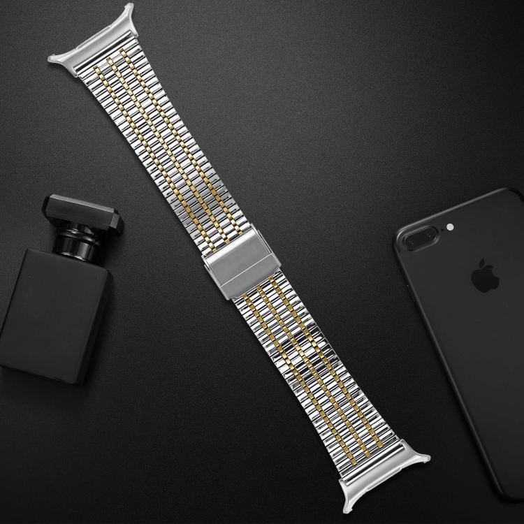 For Samsung Galaxy Watch Ultra 47mm / Ultra 2025 Seven Beads Buckle Stainless Steel Watch Band