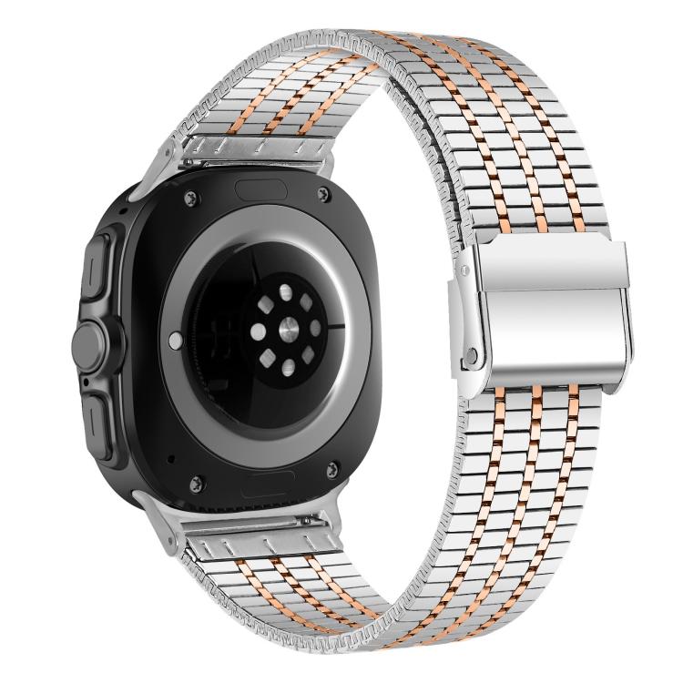 For Samsung Galaxy Watch Ultra 47mm / Ultra 2025 Seven Beads Buckle Stainless Steel Watch Band