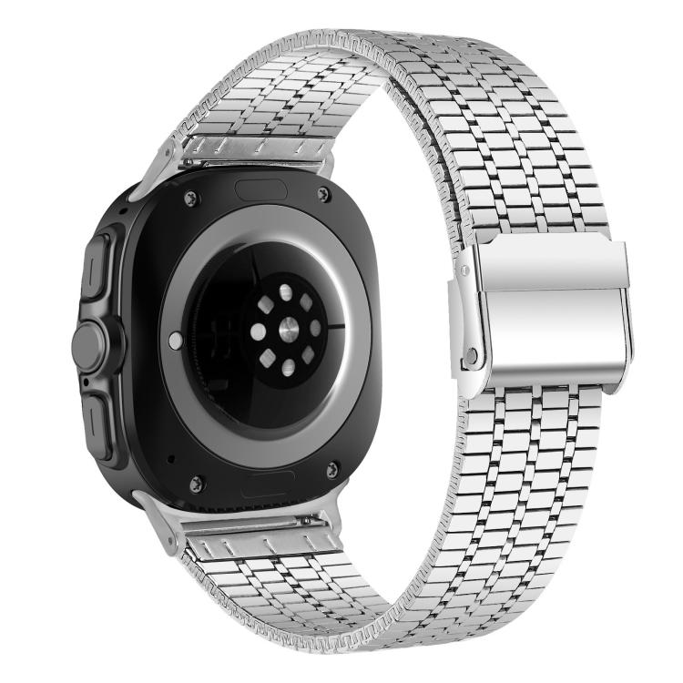 For Samsung Galaxy Watch Ultra 47mm / Ultra 2025 Seven Beads Buckle Stainless Steel Watch Band