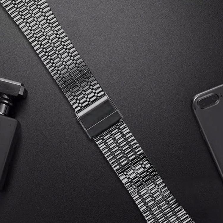 For Samsung Galaxy Watch 7 / 6 / 5 / 4 Seven Beads Buckle Stainless Steel Watch Band