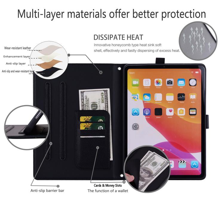 For iPad mini 2024 / mini 6 Cat Skin-feel Litchi Leather Smart Tablet Case