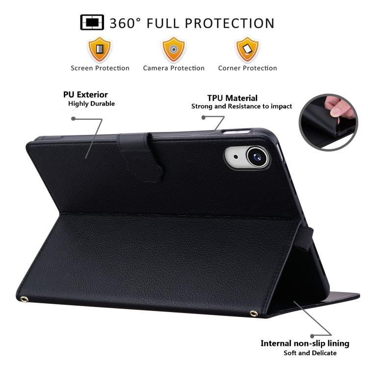 For iPad mini 2024 / mini 6 Cat Skin-feel Litchi Leather Smart Tablet Case