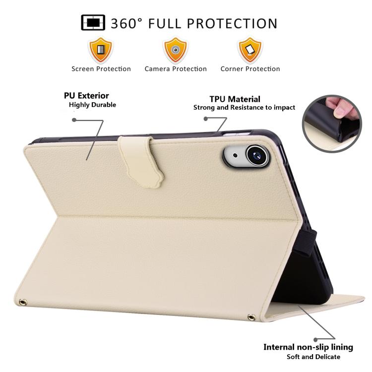 For iPad mini 2024 / mini 6 Cat Skin-feel Litchi Leather Smart Tablet Case