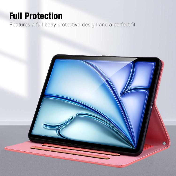 For iPad Pro 13 2025 / 2024 Cat Skin-feel Litchi Leather Smart Tablet Case
