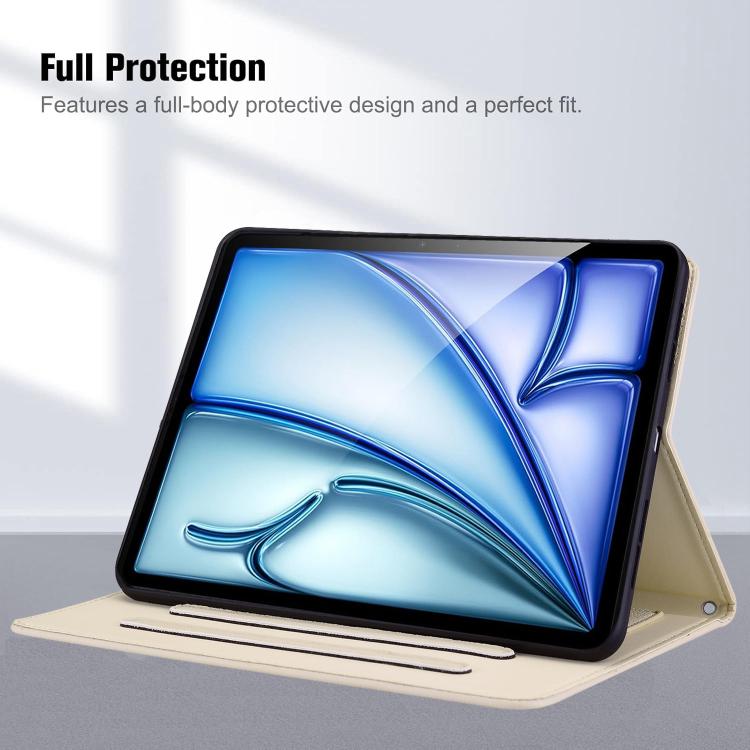 For iPad Pro 13 2025 / 2024 Cat Skin-feel Litchi Leather Smart Tablet Case