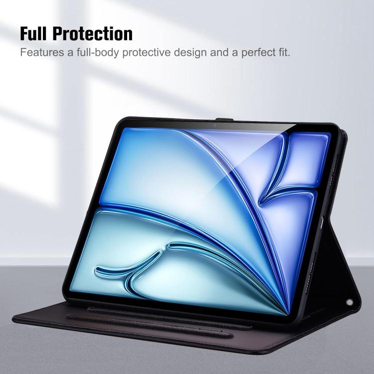 For iPad Pro 11 2025 / 2024 Cat Skin-feel Litchi Leather Smart Tablet Case