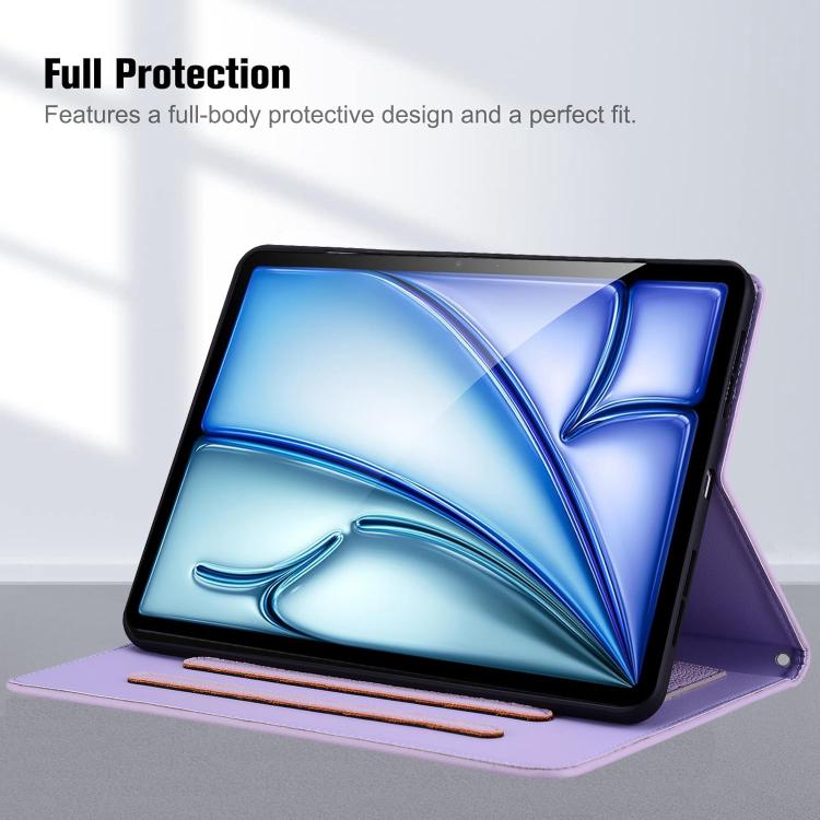For iPad Pro 11 2025 / 2024 Cat Skin-feel Litchi Leather Smart Tablet Case