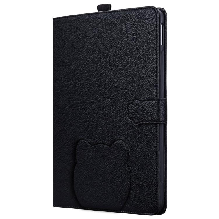 For Samsung Galaxy Tab S11 Cat Skin-feel Litchi Leather Smart Tablet Case