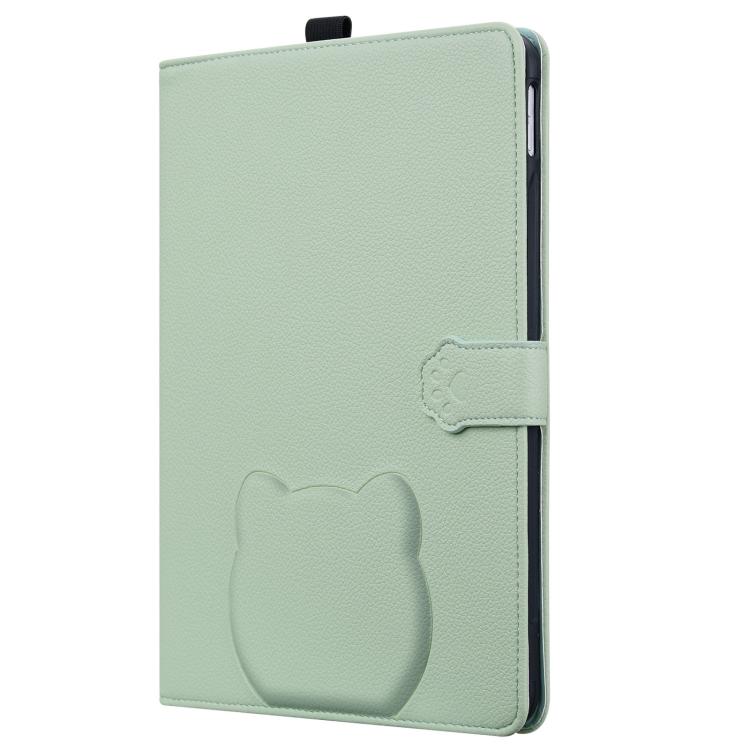 For Samsung Galaxy Tab S11 Cat Skin-feel Litchi Leather Smart Tablet Case