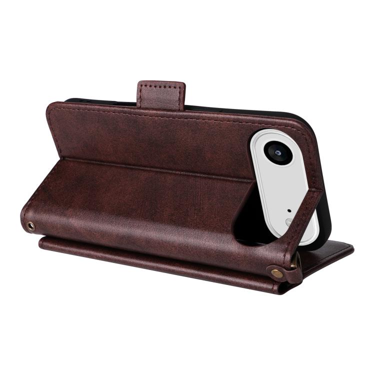 For iPhone Air Multi-card Slots Crossbody Cowhide Leather Phone Case