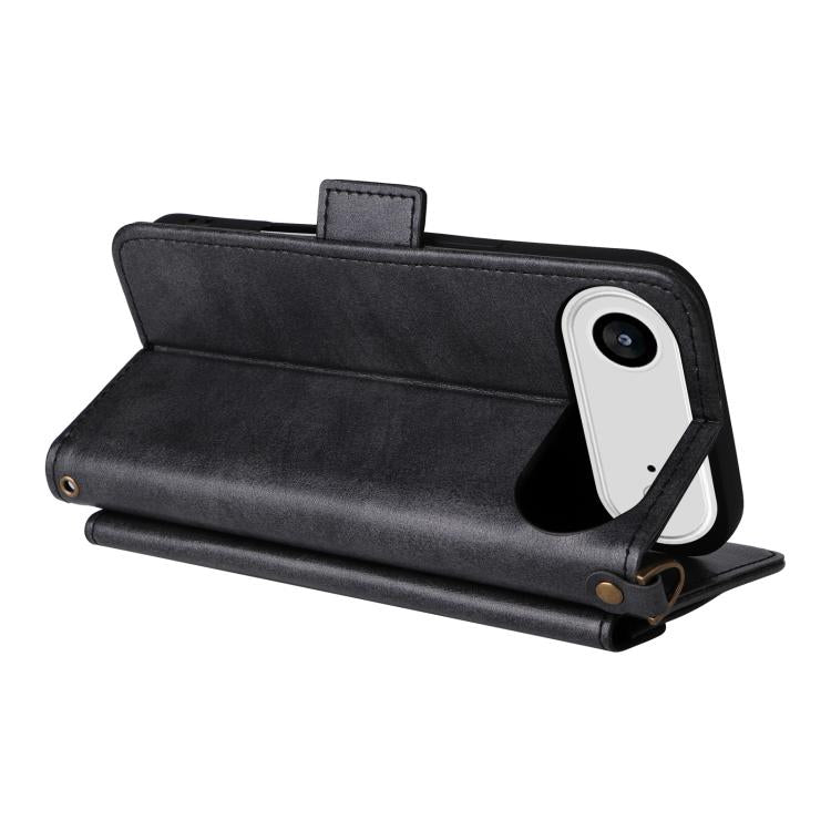 For iPhone Air Multi-card Slots Crossbody Cowhide Leather Phone Case