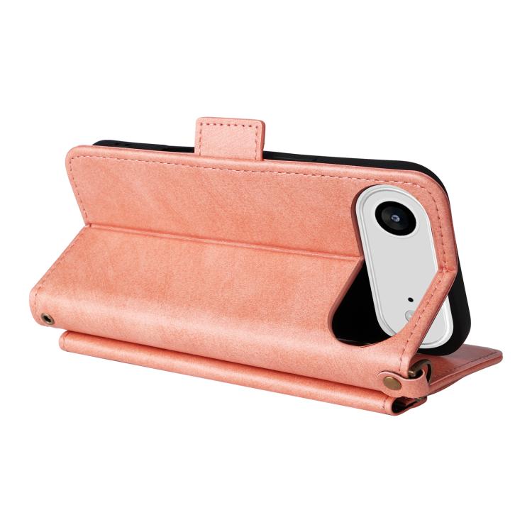 For iPhone Air Multi-card Slots Crossbody Cowhide Leather Phone Case