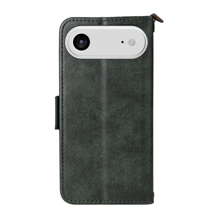For iPhone Air Multi-card Slots Crossbody Cowhide Leather Phone Case
