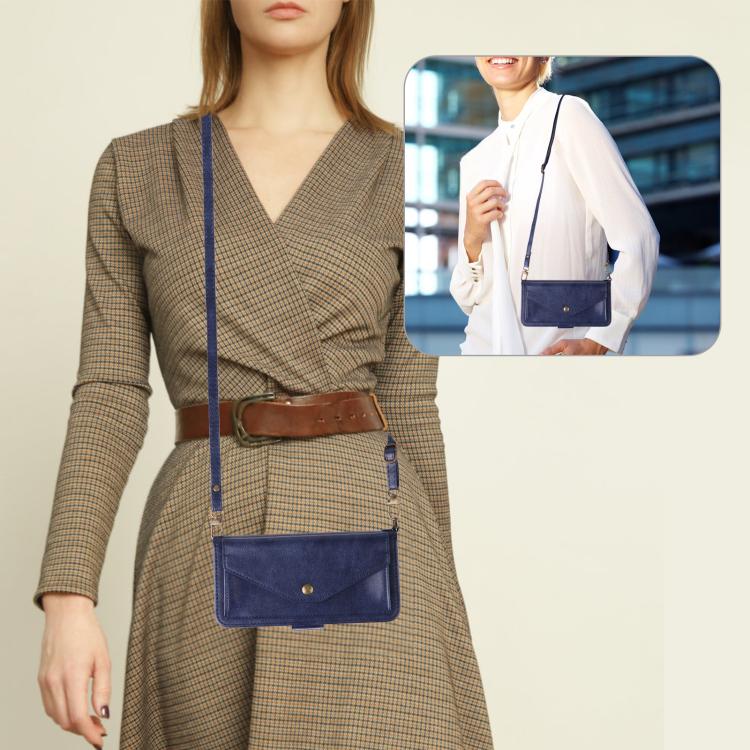 For iPhone 16 Pro Max Multi-card Slots Crossbody Cowhide Leather Phone Case