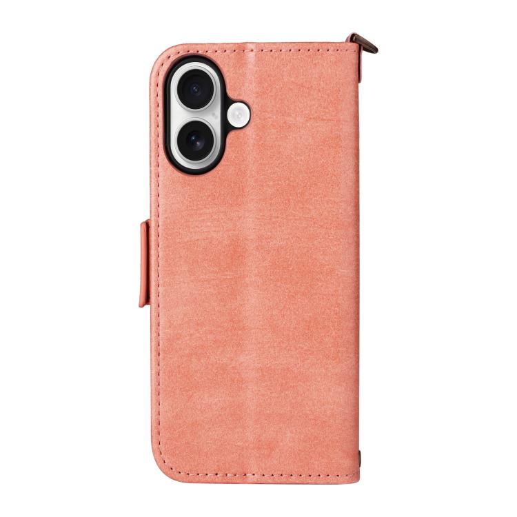 For iPhone 16 Pro Multi-card Slots Crossbody Cowhide Leather Phone Case