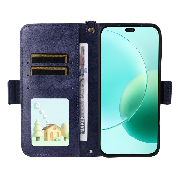 For Honor 400 Lite Global Multi-card Slots Crossbody Cowhide Leather Phone Case
