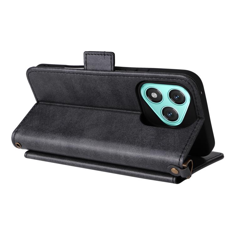 For Honor 400 Lite Global Multi-card Slots Crossbody Cowhide Leather Phone Case