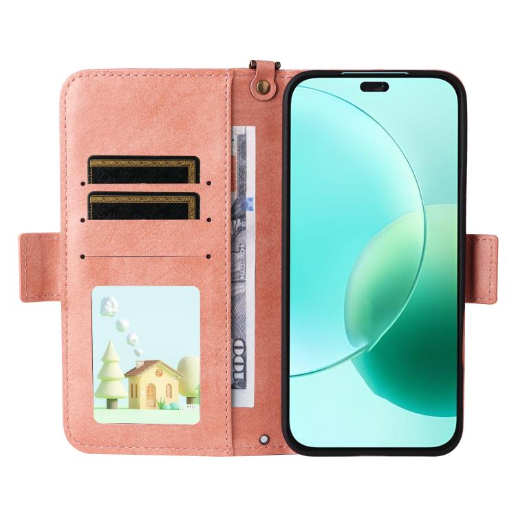For Honor 400 Lite Global Multi-card Slots Crossbody Cowhide Leather Phone Case