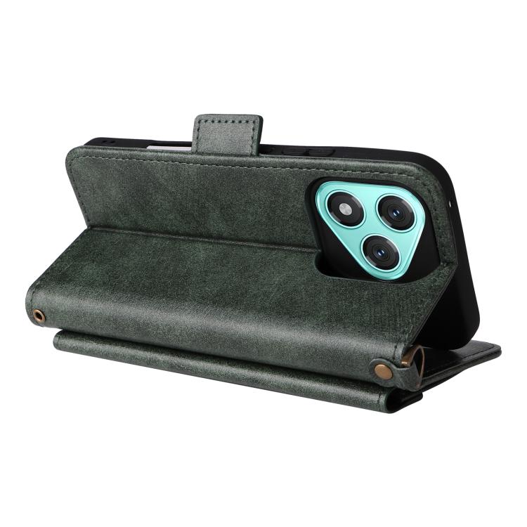 For Honor 400 Lite Global Multi-card Slots Crossbody Cowhide Leather Phone Case