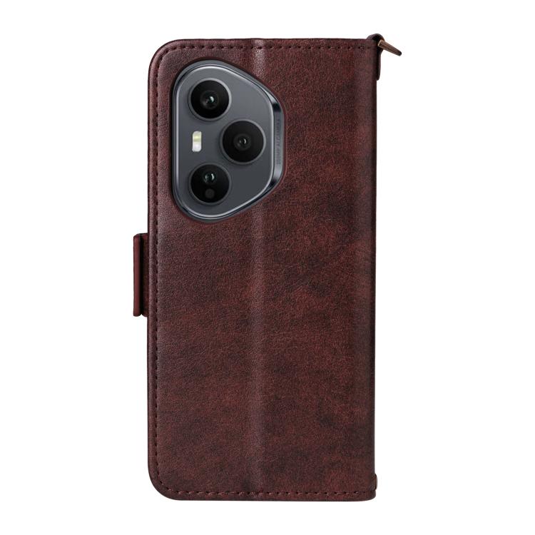 For Honor 400 Pro Global 160.8mm Multi-card Slots Crossbody Cowhide Leather Phone Case
