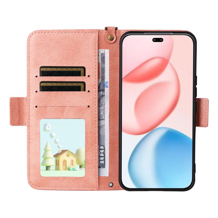 For Honor 400 Pro Global 160.8mm Multi-card Slots Crossbody Cowhide Leather Phone Case