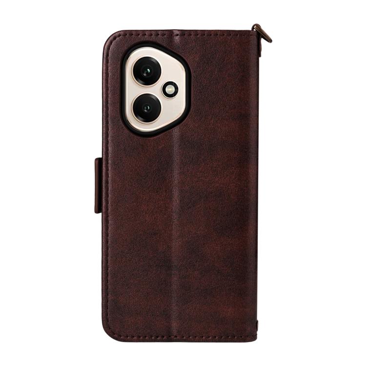 For Honor 400 Global 156.5mm Multi-card Slots Crossbody Cowhide Leather Phone Case