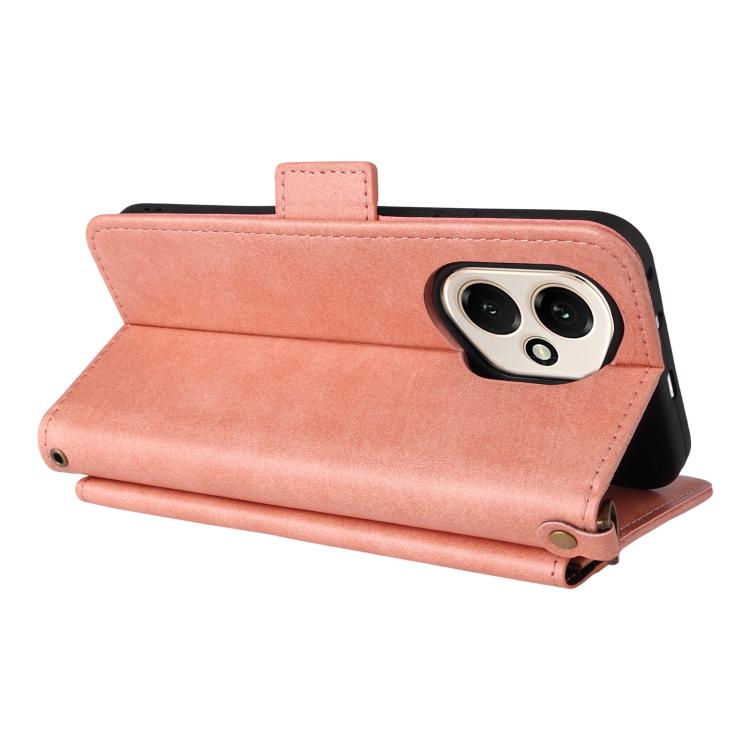For Honor 400 Global 156.5mm Multi-card Slots Crossbody Cowhide Leather Phone Case