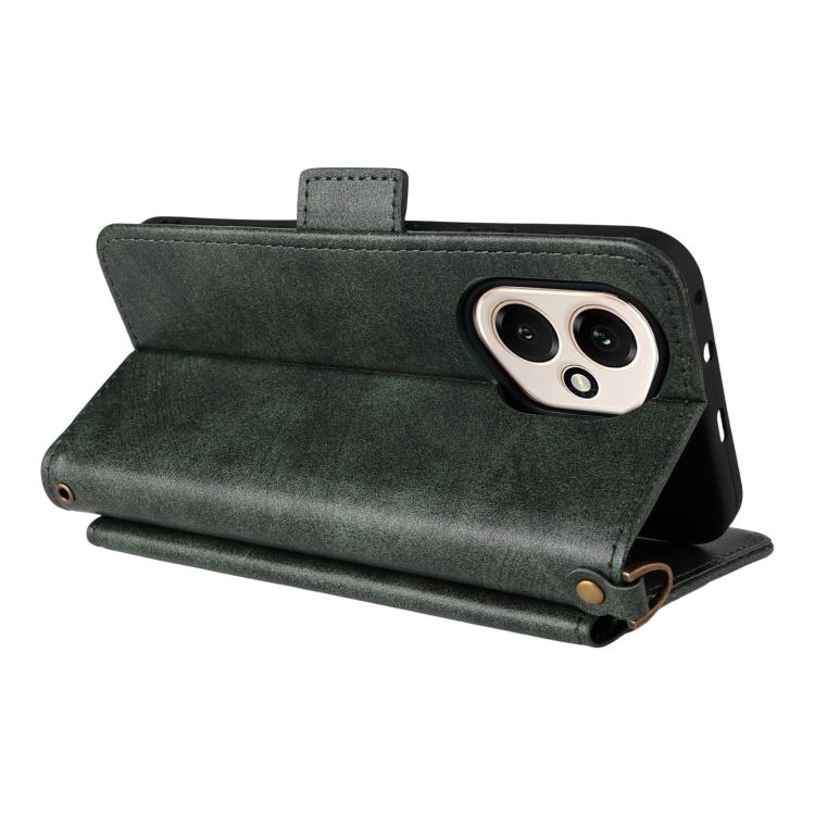 For Honor 400 Global 156.5mm Multi-card Slots Crossbody Cowhide Leather Phone Case