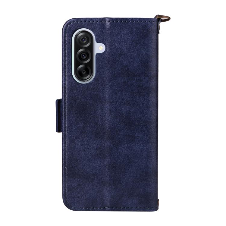 For Samsung Galaxy A56 5G Multi-card Slots Crossbody Cowhide Leather Phone Case