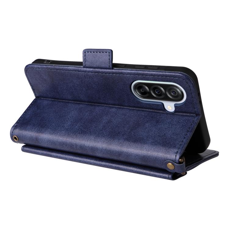 For Samsung Galaxy A56 5G Multi-card Slots Crossbody Cowhide Leather Phone Case