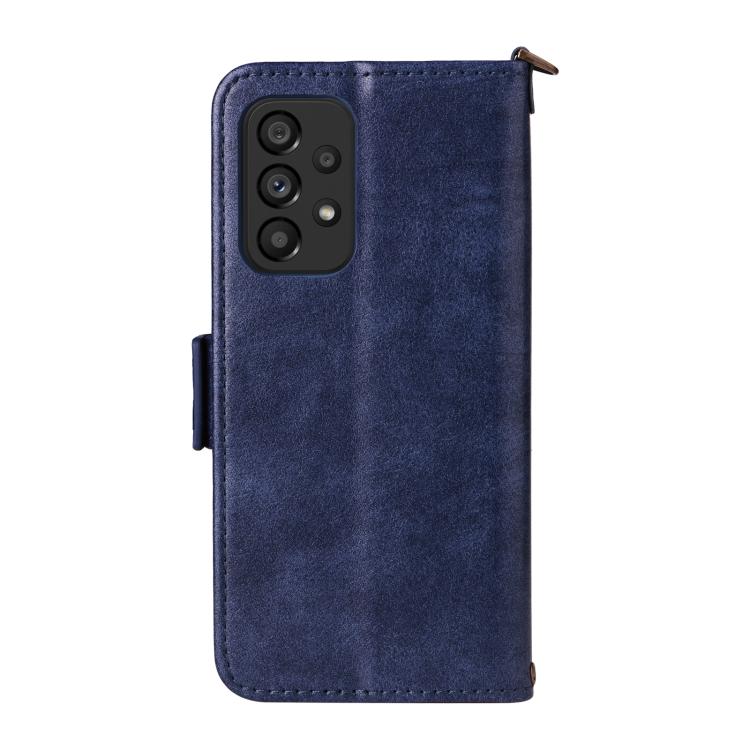 For Samsung Galaxy A53 5G Multi-card Slots Crossbody Cowhide Leather Phone Case