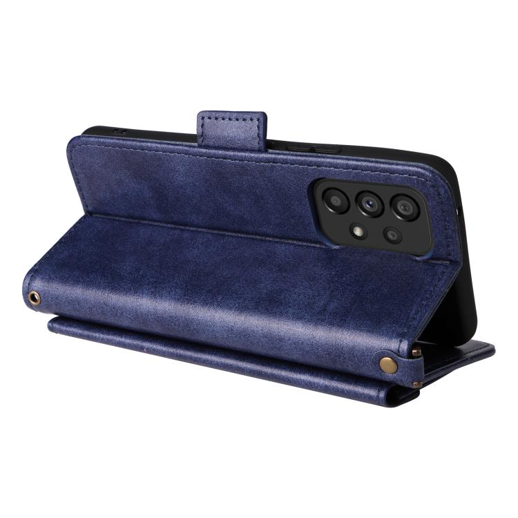 For Samsung Galaxy A53 5G Multi-card Slots Crossbody Cowhide Leather Phone Case