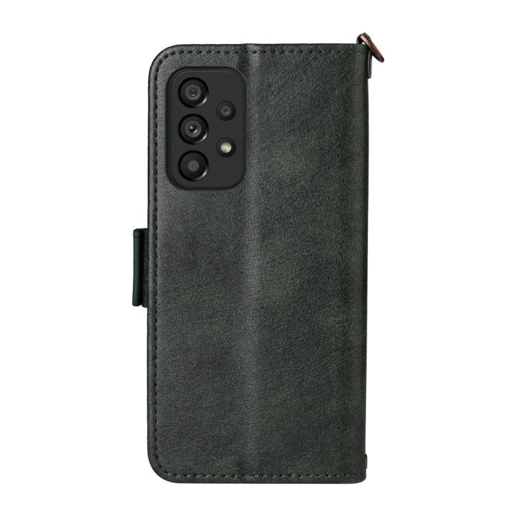 For Samsung Galaxy A53 5G Multi-card Slots Crossbody Cowhide Leather Phone Case