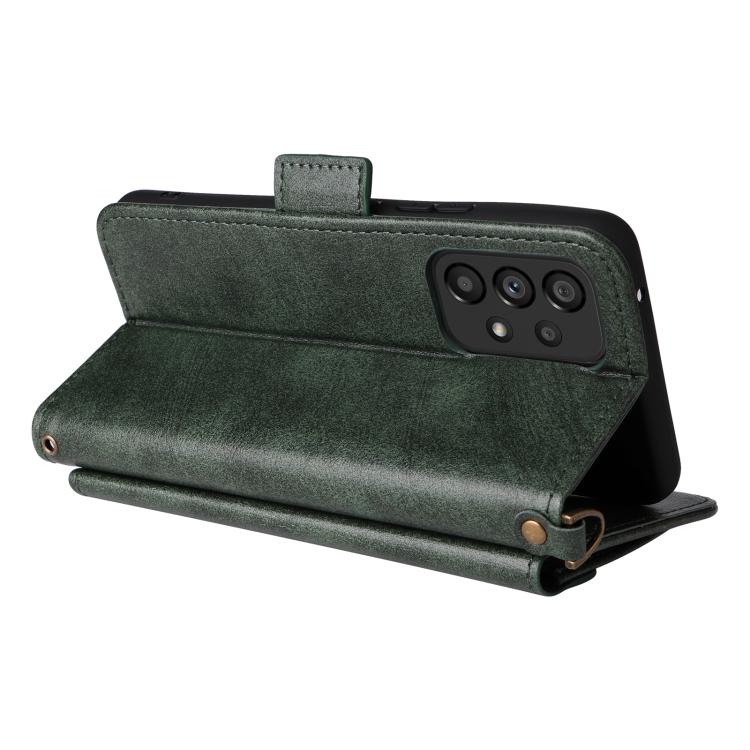 For Samsung Galaxy A53 5G Multi-card Slots Crossbody Cowhide Leather Phone Case
