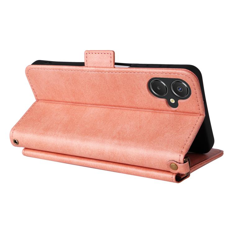 For Samsung Galaxy A06 5G / 4G Multi-card Slots Crossbody Cowhide Leather Phone Case