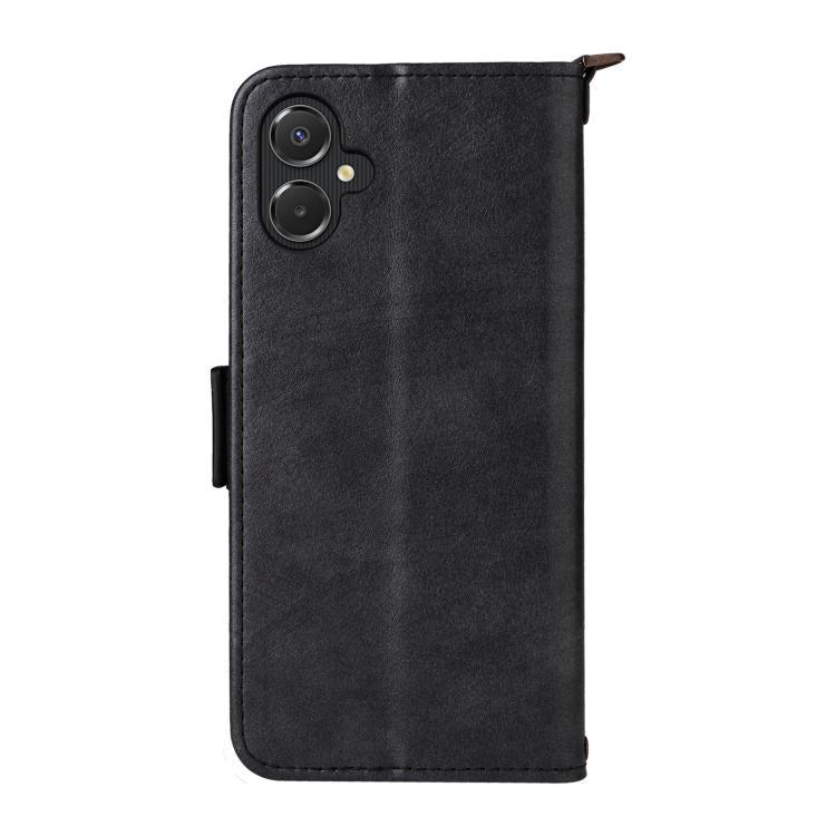 For Samsung Galaxy A07 4G Multi-card Slots Crossbody Cowhide Leather Phone Case