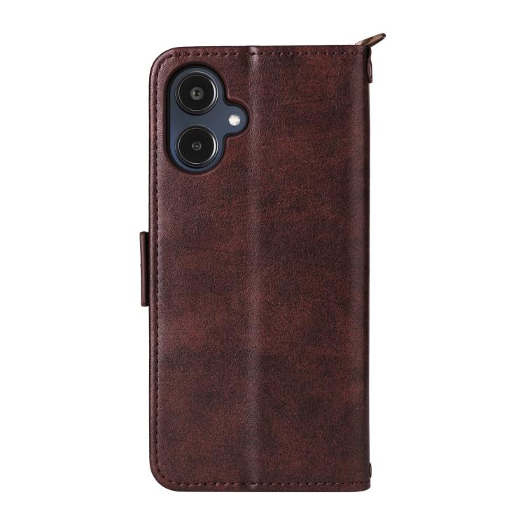 For Samsung Galaxy A25e / A25 5G SC-53F Multi-card Slots Crossbody Cowhide Leather Phone Case