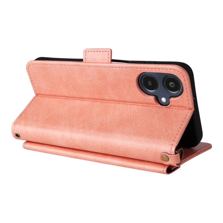 For Samsung Galaxy A25e / A25 5G SC-53F Multi-card Slots Crossbody Cowhide Leather Phone Case
