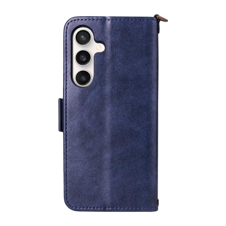 For Samsung Galaxy S25 FE 5G Multi-card Slots Crossbody Cowhide Leather Phone Case