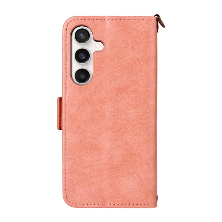For Samsung Galaxy S25 FE 5G Multi-card Slots Crossbody Cowhide Leather Phone Case