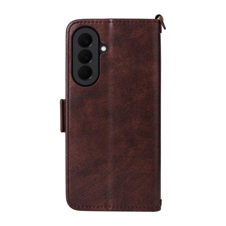 For Galaxy A57 5G Multi-card Slots Crossbody Cowhide Leather Phone Case