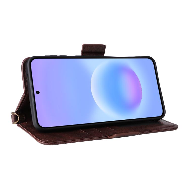 For Galaxy A57 5G Multi-card Slots Crossbody Cowhide Leather Phone Case