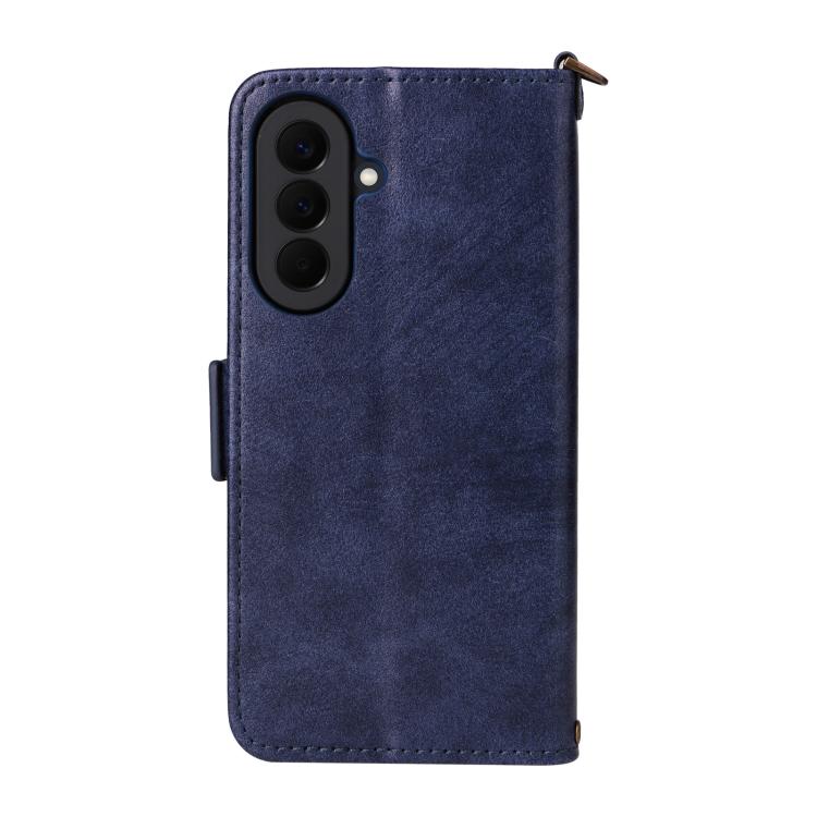 For Galaxy A57 5G Multi-card Slots Crossbody Cowhide Leather Phone Case