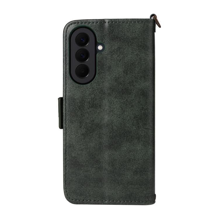 For Galaxy A57 5G Multi-card Slots Crossbody Cowhide Leather Phone Case