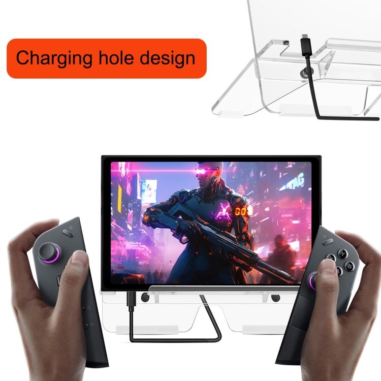Acrylic Desktop Stand for Legion Go / Nintendo Switch 1 & 2 - Transparent
