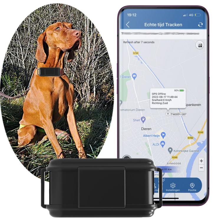TK919 4G Dog Collar IP67 Waterproof GPS Locator - Tape Random Color Delivery