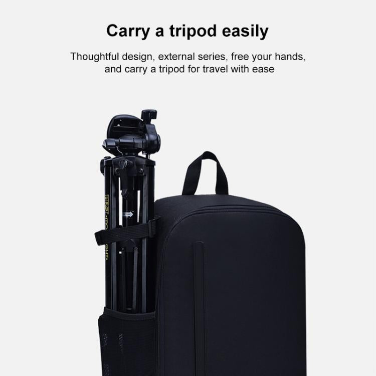 Cwatcun D6 Large II Camera Backpack Outdoor Waterproof Nylon DSLR Photography Bag, Size:32 x 17 x 41.5cm - Black